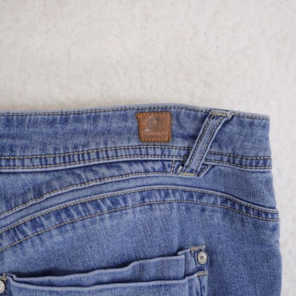 Democracy Freedom Jegging Light Blue Denim Jeans Size 14 35/28 Factory Distresse - Picture 7 of 9